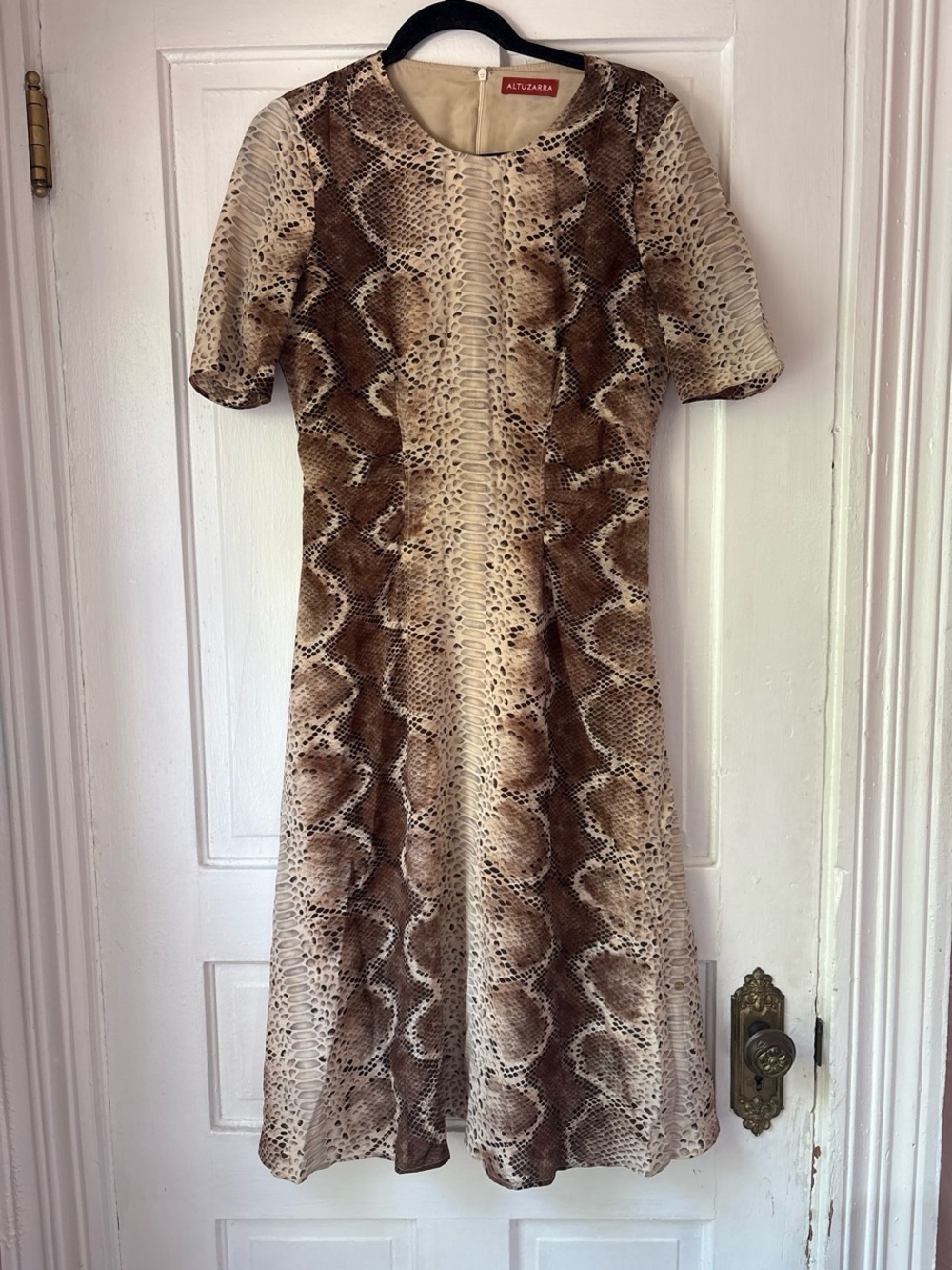 Altuzarra Brown Snake-Print Dress - Brown/Beige
